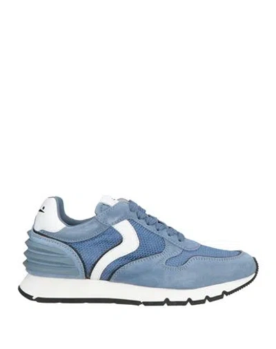 Voile Blanche Woman Sneakers Slate Blue Size 7 Leather, Textile Fibers