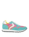 Voile Blanche Woman Sneakers Light Green Size 7 Leather, Textile Fibers In Green