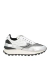 Voile Blanche Woman Sneakers White Size 10 Goat Skin, Textile Fibers
