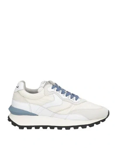 Voile Blanche Woman Sneakers White Size 7 Leather, Textile Fibers