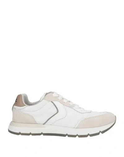 Voile Blanche Woman Sneakers White Size 7 Leather, Textile Fibers