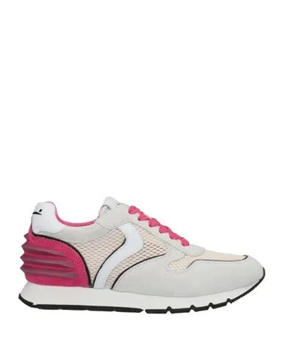 Voile Blanche Woman Sneakers White Size 7 Soft Leather, Textile Fibers