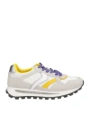 Voile Blanche Woman Sneakers White Size 8 Calfskin, Textile Fibers In White