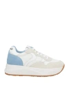 Voile Blanche Woman Sneakers White Size 8 Leather, Nylon In White