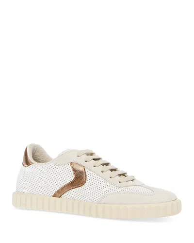 Voile Blanche Ines Perforated Low Top Sneaker In White Cipria
