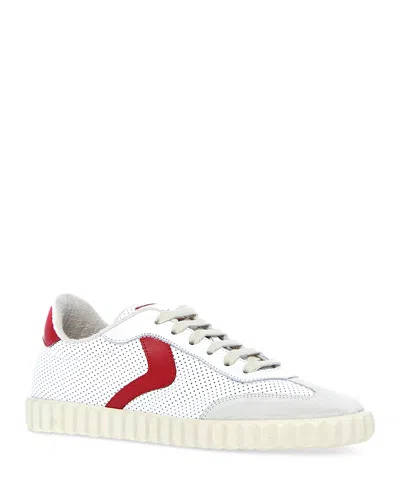 Voile Blanche Women's Ines Mesh Sneakers In White/red