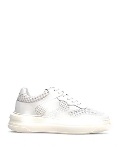 Voile Blanche Women's Lilith Lace Up Low Top Running Sneakers In White