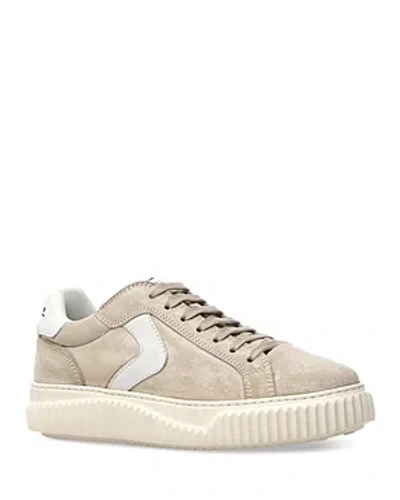 Voile Blanche Women's Lipari Lace Up Low Top Sneakers In Goat Skin/white