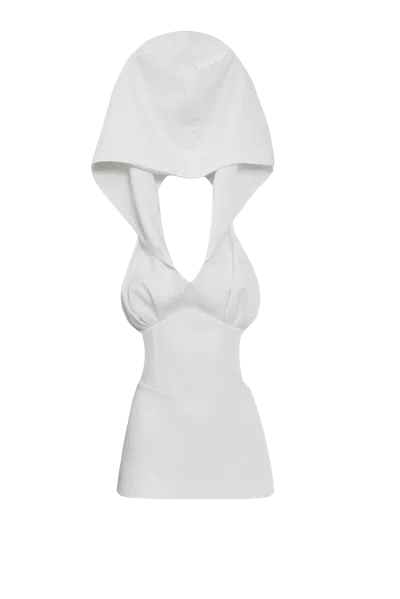 Vol Hooded Mini Dress In Black