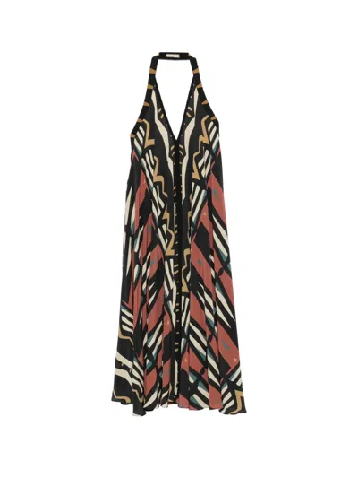 Volantis Geometric-print Maxi Dress In Multi
