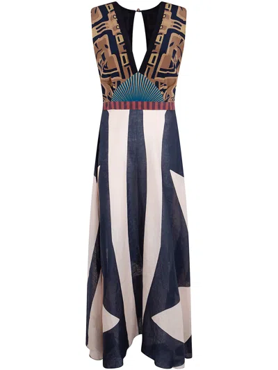 Volantis 'ginko' Evening Dress In Multi