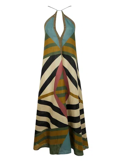 Volantis Silk Midi Dress
