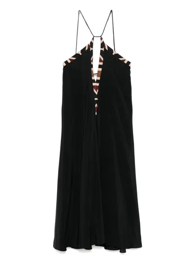 Volantis Striped Midi Dress