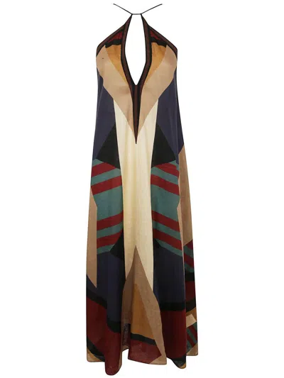 Volantis Sunset Midi Linen Dress