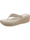 Volatile Bahama Platform Wedge Flip Flop In Beige