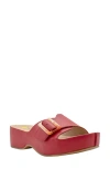 Volatile Bertha Platform Slide Sandal In Red