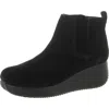 Volatile Burlingham Womens Leather Booties Chelsea Boots In Black