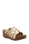 Volatile Enoki Platform Wedge Slide Sandal In Multi