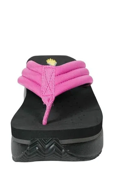 Volatile Frappachino Wedge Flip Flop In Orchid