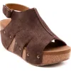Volatile Montpelier Platform Wedge Sandal In Brown Metallic