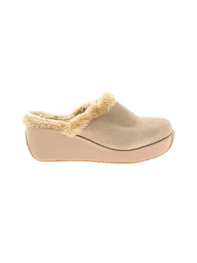 Pre-owned Volatile Mule/clog In Tan
