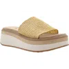Volatile Portobello Platform Wedge Sandal In Natural Raffia