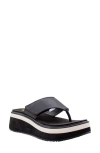 Volatile Shitake Platform Wedge Sandal In Black