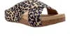 Volatile Women's Ablette Sandal In Leopard Linen In Animal Print