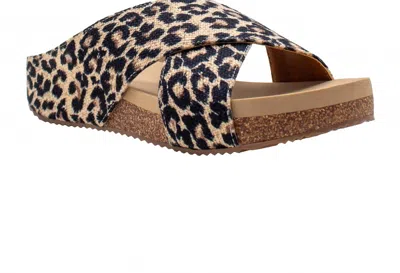Volatile Women's Ablette Sandal In Leopard Linen In Animal Print