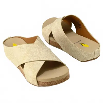 Volatile Women's Ablette Ultra Comfort Slip-on Crisscross Slides In Gold