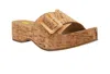 Volatile Bertha Platform Slide Sandal In Brown