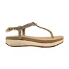 Volatile Calypso T-strap Sandal In Gold