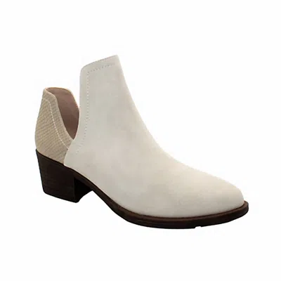 Volatile Women's Chronicle Suede Upper Bootie In Chalk In Animal Print