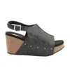 Volatile Women's Division Wedge Sandal In Black