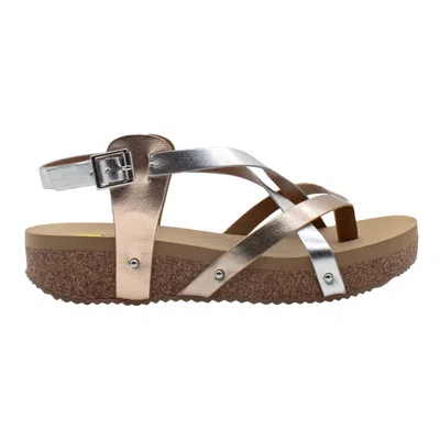 Volatile Women's Engie Sandal In Mixed Metallic In Transparent