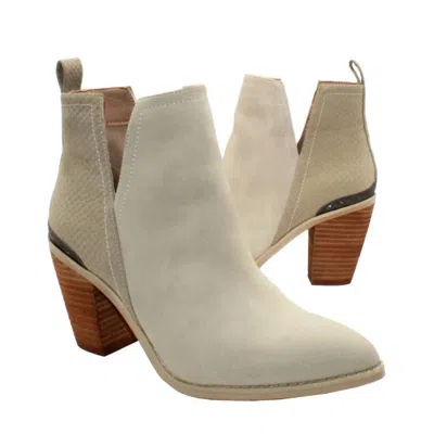 Volatile Women's Mumba Faux Exotic Upper Bootie In Chalk