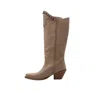 Volatile Women's Palomino Leather Boot In Nude In Brown