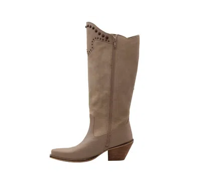 Volatile Women's Palomino Leather Boot In Nude In Brown