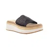 Volatile Portobello Platform Wedge Sandal In Black