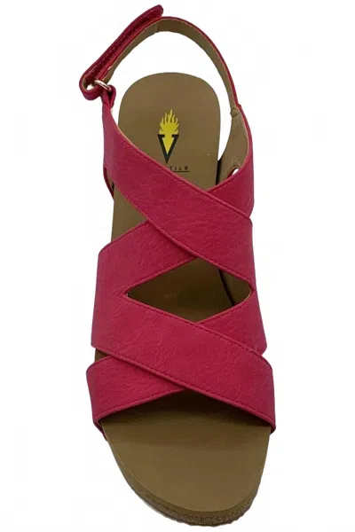VOLATILE WOMEN'S TORY WEDGE IN FUCHSIA