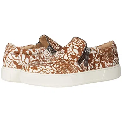 Volatile Women's  Normande Sneakers Brown Leather Twin Zip Casual Shoes Zap1241