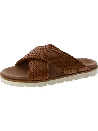 Volatile Womens Slip On Open Toe Slide Sandals In Multi