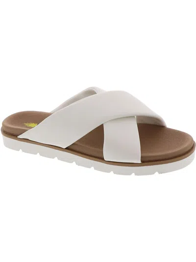 VOLATILE WOMENS SLIP ON OPEN TOE SLIDE SANDALS