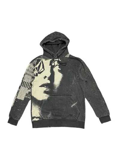 Pre-owned Volcom 2000s  Stone X Noa Deane All Overprint Hoodie In Black