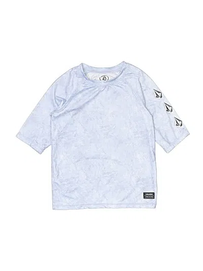 Pre-owned Volcom Kids' 3/4 Sleeve T-shirt In Gray