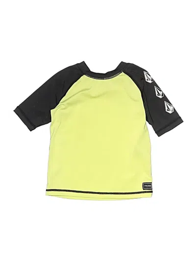Pre-owned Volcom Kids' 3/4 Sleeve T-shirt In Yellow