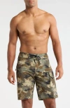 Volcom 4th Preemo Mod Swim Trunks In Brown