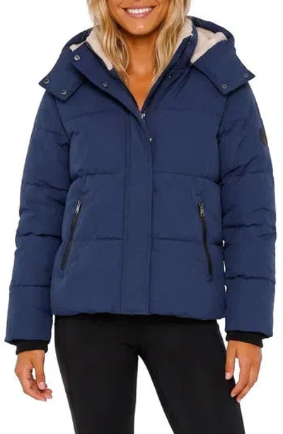Volcom Adrian Water Resistant Puffer Jacket In Blue