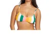 Volcom Along Those Lines Bikini Top In Multi-color In Multi