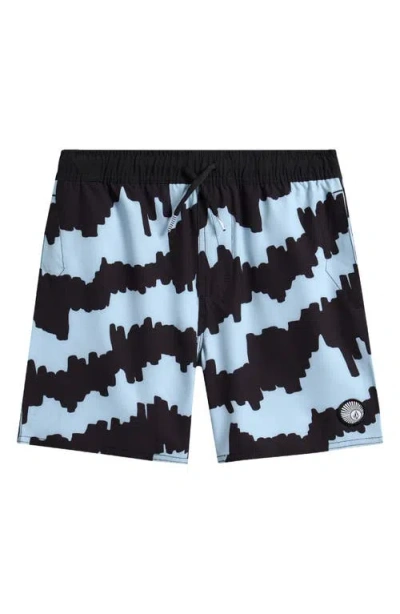 Volcom Baby Volcom Kids' Lido Swim Trunks In Ice Blue